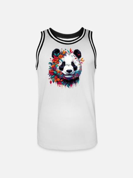 Panda - Men's Basketball Jersey - white/black