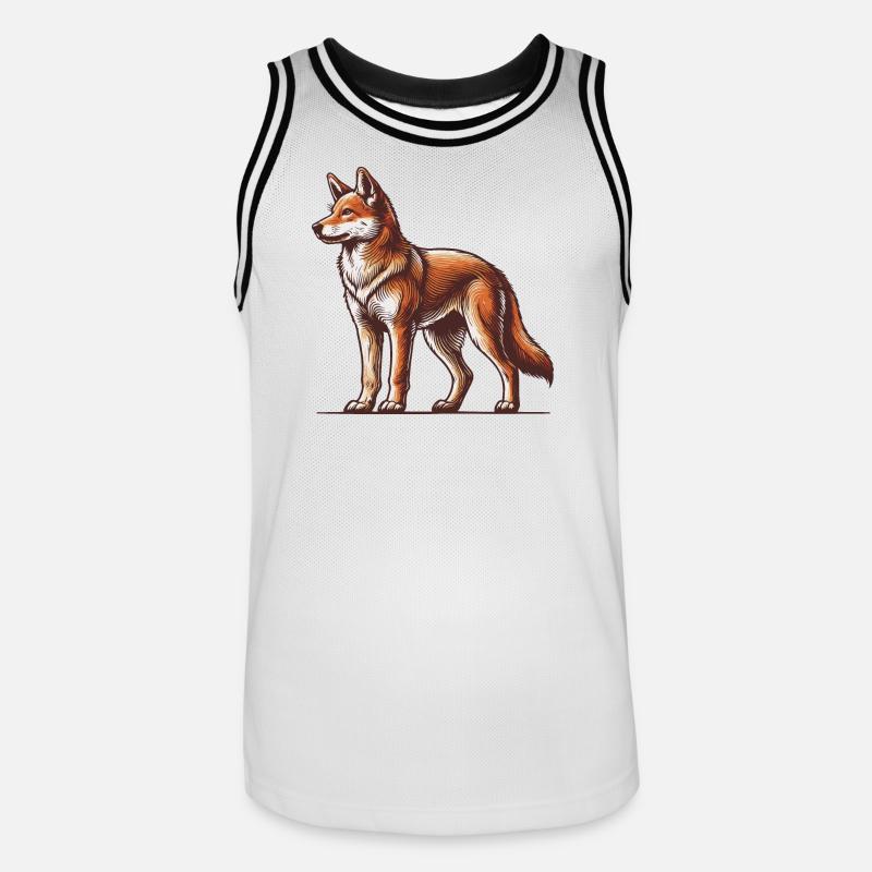 Dingo - Maillot de basket Homme - blanc/noir