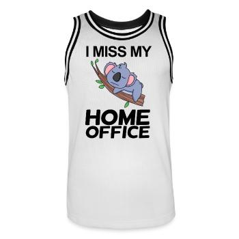 Home Office Spruch lustig - Männer Basketball-Trikot - Weiß/Schwarz - Vorne - AI Model Male 185 dark (185cm)