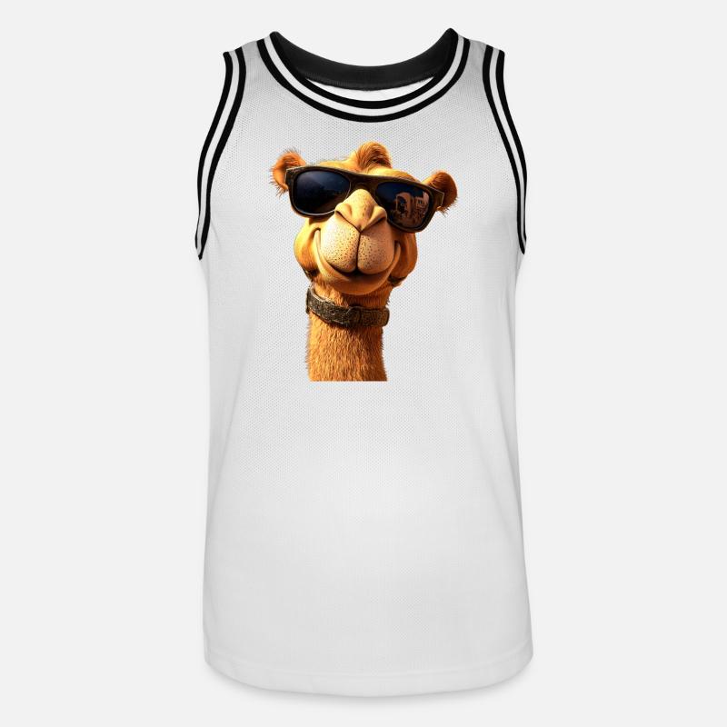 Kamel Dromedar Trampeltier Camel Geschenk Kamele - Männer Basketball-Trikot - Weiß/Schwarz
