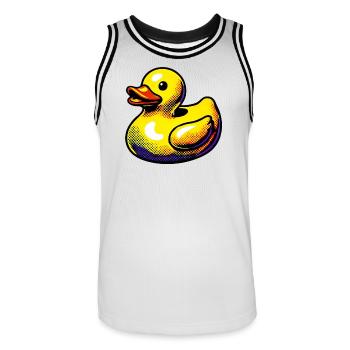 Caneton Canard Canard Canard - Maillot de basket Homme - blanc/noir - Devant - AI Model Male 185 dark (185cm)