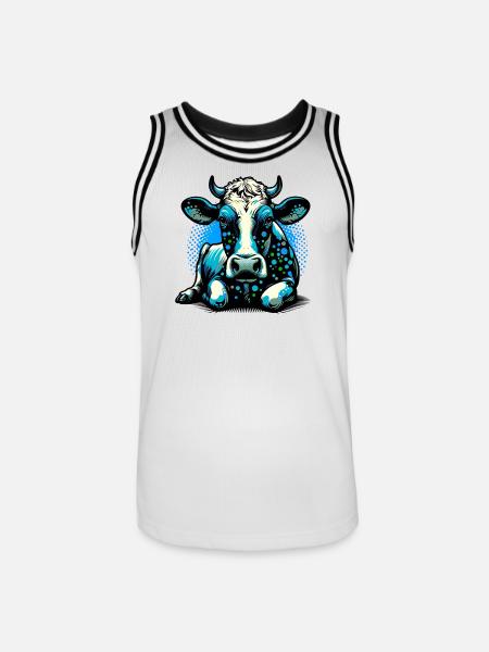 Vache - Maillot de basket Homme - blanc/noir