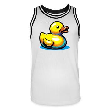 Caneton Canard Canard Canard - Maillot de basket Homme - blanc/noir - Devant - AI Model Male 185 dark (185cm)