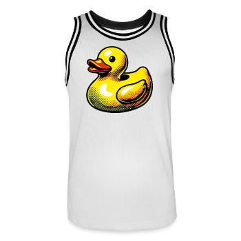 Caneton Canard Canard Canard - Maillot de basket Homme - blanc/noir - Devant - AI Model Male 185 dark (185cm)