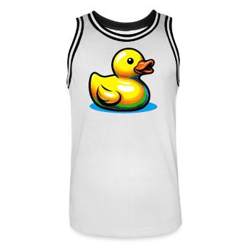 Caneton Canard Canard Canard - Maillot de basket Homme - blanc/noir - Devant - AI Model Male 185 dark (185cm)