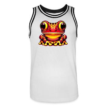 Grenouille - Maillot de basket Homme - blanc/noir - Devant - AI Model Male 185 dark (185cm)
