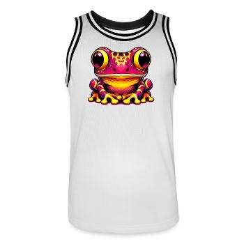 Grenouille - Maillot de basket Homme - blanc/noir - Devant - AI Model Male 185 dark (185cm)
