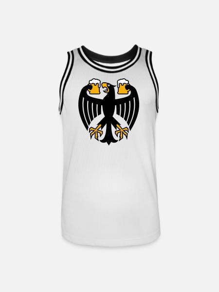 Germany Beer Federal Eagle - Men's Basketball Jersey - white/black