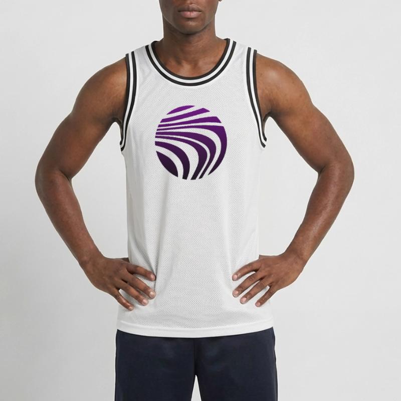 Psychedelic Pattern Violet Gradient Men's Basketball Jersey