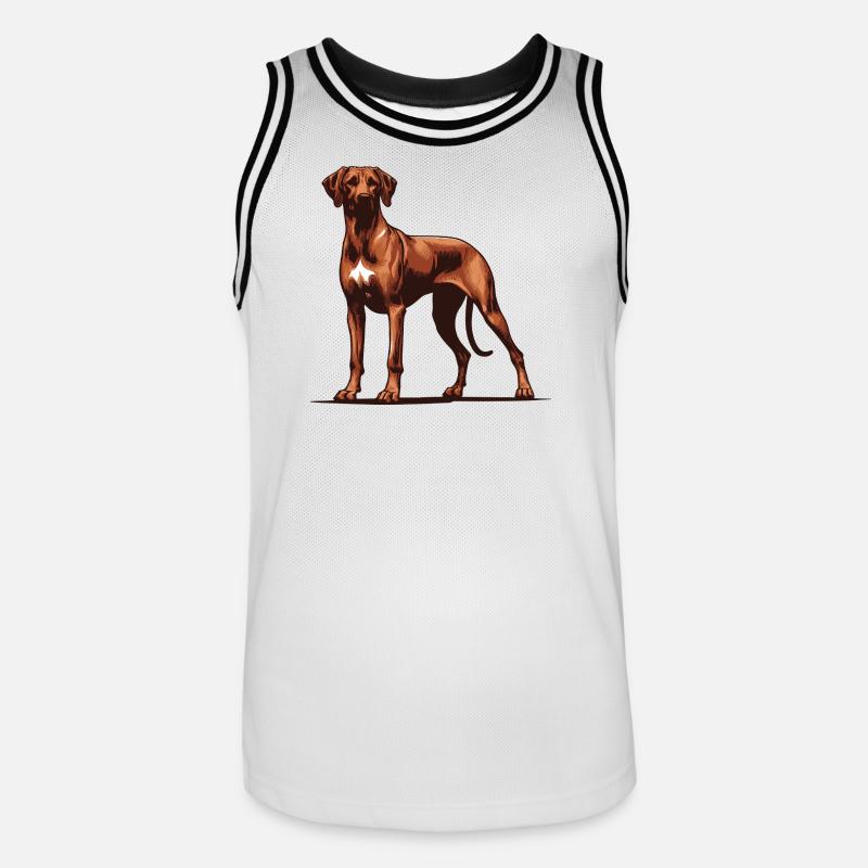 Rhodésian Ridgeback - Maillot de basket Homme - blanc/noir