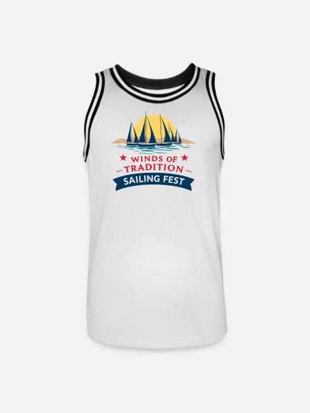 Sail Fest - Maillot de basket Homme - blanc/noir