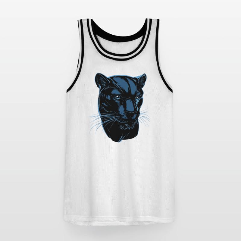 Panthère Léopard Grand Chat Mignon Gros Chat Panter Maillot de basket Homme