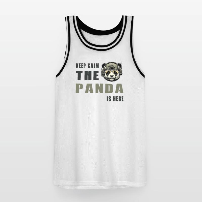 Tactical Panda – Keep Calm Men's Basketball Jersey