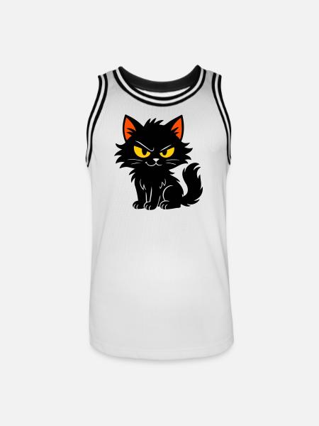 Chaton doux - Maillot de basket Homme - blanc/noir