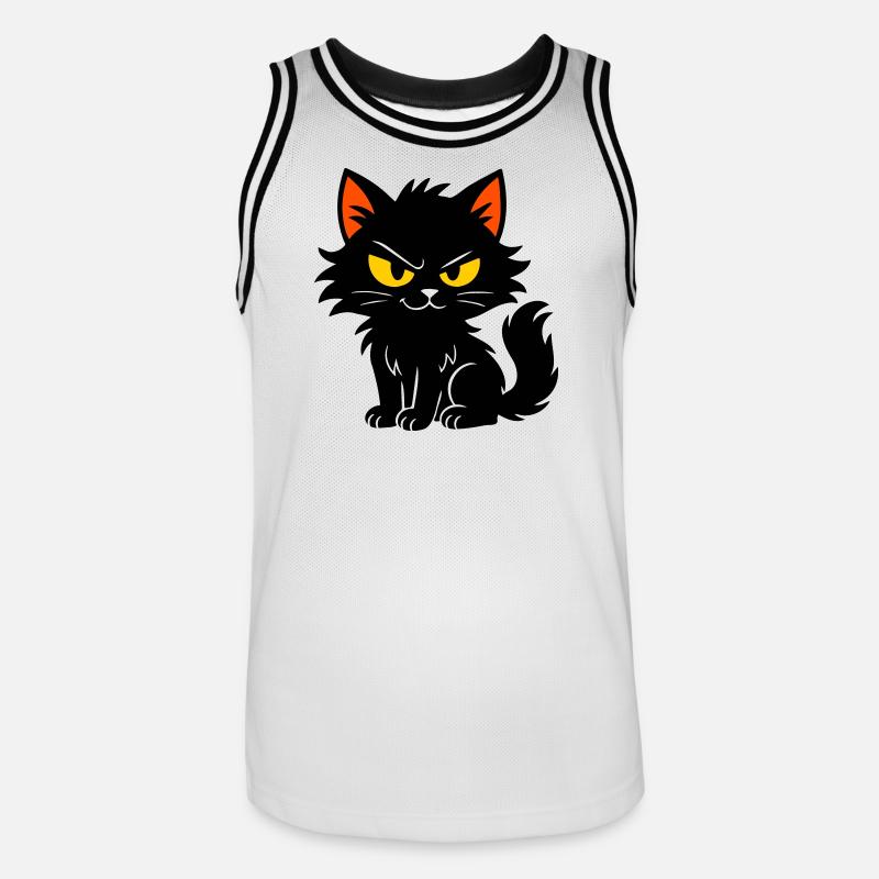 Chaton doux - Maillot de basket Homme - blanc/noir