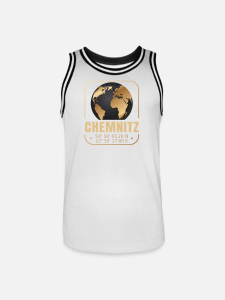 Chemnitz - Männer Basketball-Trikot - Weiß/Schwarz
