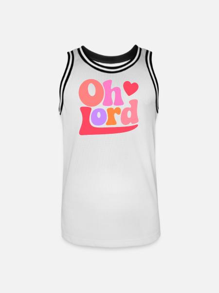 Seigneur - Maillot de basket Homme - blanc/noir
