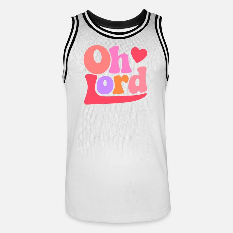 Oh Lord - Men's Basketball Jersey - white/black