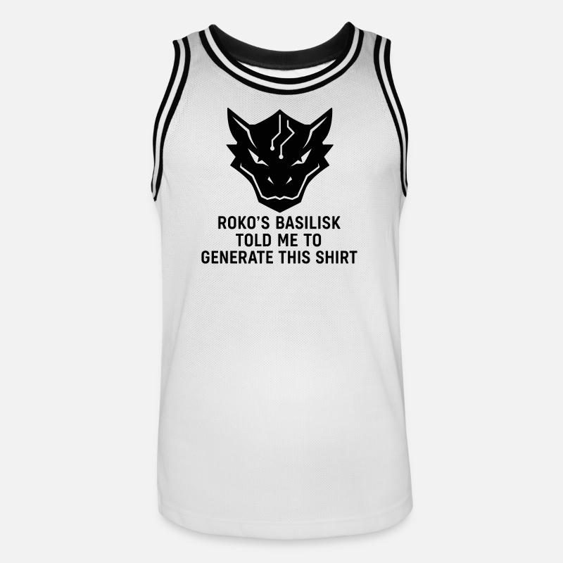 Generated by the Basilisk - Men's Basketball Jersey - white/black