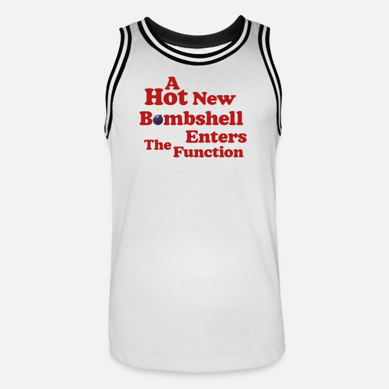 Bombshell at the Function - Men's Basketball Jersey - white/black