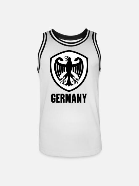 Bundesadler Wappen Germany - Männer Basketball-Trikot - Weiß/Schwarz