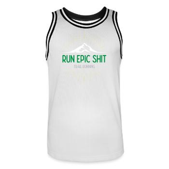 Run Epic Shit - Trail Running - Maillot de basket Homme - blanc/noir - Devant - AI Model Male 185 dark (185cm)