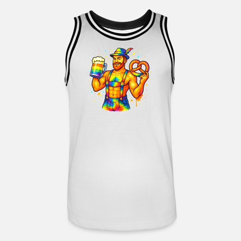 pride bavarian - Männer Basketball-Trikot - Weiß/Schwarz