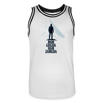 Non gogoa han zangoa - Men's Basketball Jersey - white/black - Front - AI Model Male 185 dark (185cm)