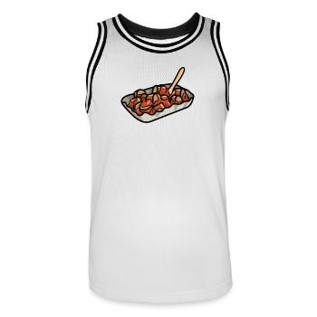 Berlin Currywurst Bratwurst Wurst Curry Grill - Men's Basketball Jersey - white/black - Front - AI Model Male 185 dark (185cm)