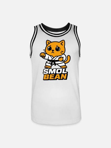 Katzenkämpfer im Dojo - Männer Basketball-Trikot - Weiß/Schwarz