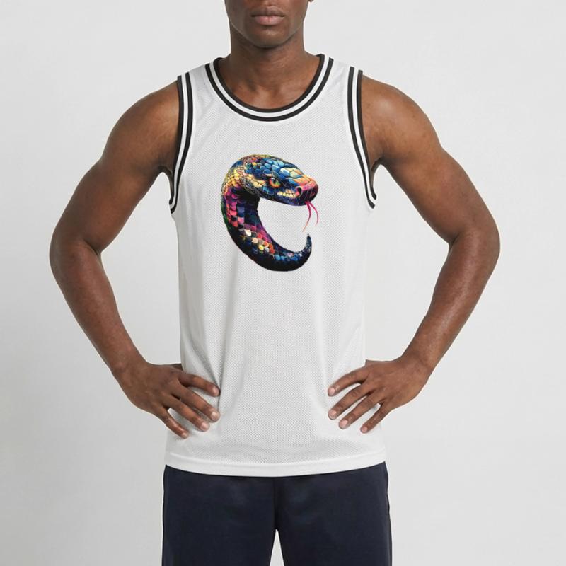 snake, python, cobra, rattlesnake, snakes Men's Basketball Jersey