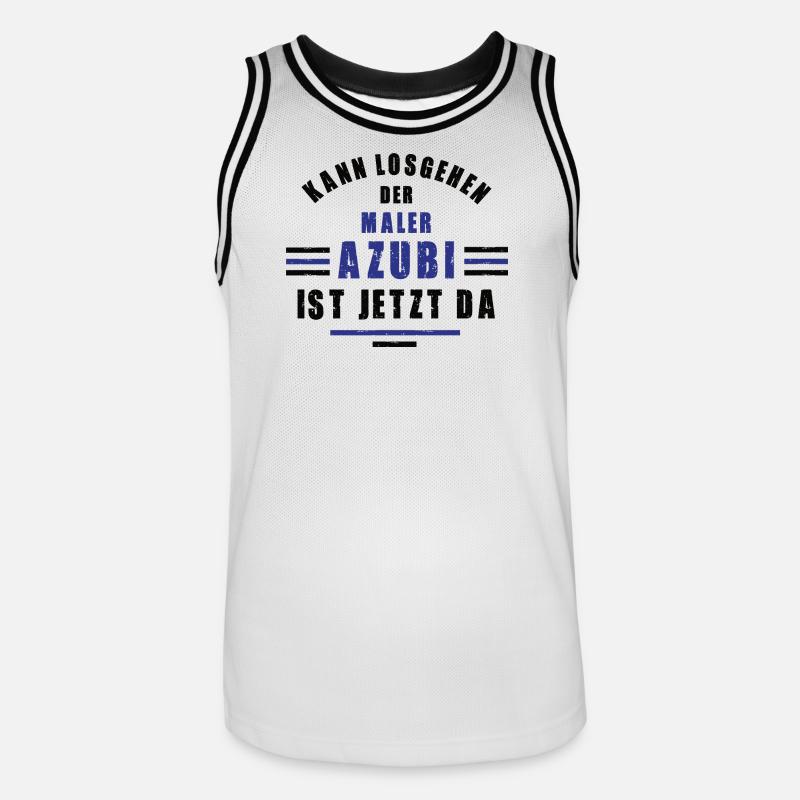 Trainee painter apprenticeship training painter training - Men's Basketball Jersey - white/black
