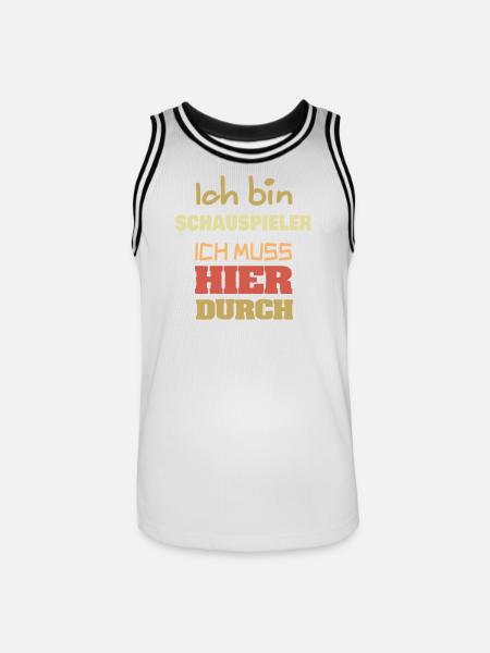 Occupation: Actor - Men's Basketball Jersey - white/black