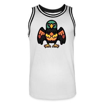 Aigle Halloween Bande Dessinée Drôle - Maillot de basket Homme - blanc/noir - Devant - AI Model Male 185 dark (185cm)