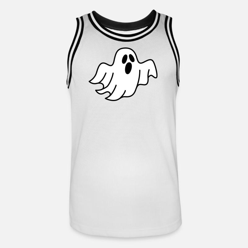 Geist oder Gespenst - Männer Basketball-Trikot - Weiß/Schwarz