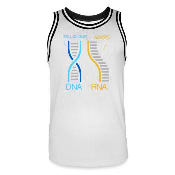 Biology Teacher Biologist Microbiology Biologist - Men's Basketball Jersey - white/black - Front - AI Model Male 185 dark (185cm)