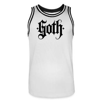 Goth Mommy - Cool Stoic Design - Maillot de basket Homme - blanc/noir - Devant - AI Model Male 185 dark (185cm)