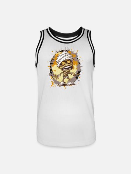 Mummy in splatter look - Men's Basketball Jersey - white/black