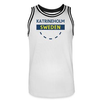 Katrineholm Suède Insigne - Maillot de basket Homme - blanc/noir - Devant - AI Model Male 185 dark (185cm)
