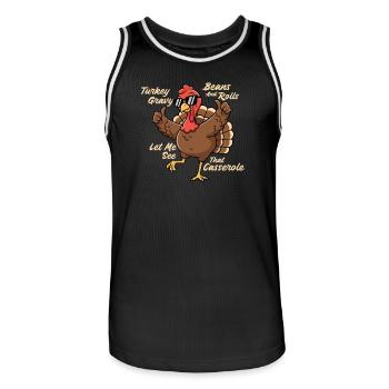 Lass mich den Herbsthumor des Auflaufs sehen - Männer Basketball-Trikot - Schwarz/Weiß - Vorne - AI Model Male 185 dark (185cm)