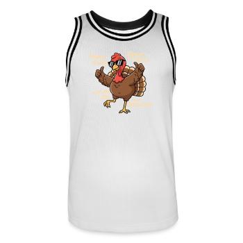 Laissez-moi voir cet humour automnal de casserole - Maillot de basket Homme - blanc/noir - Devant - AI Model Male 185 dark (185cm)