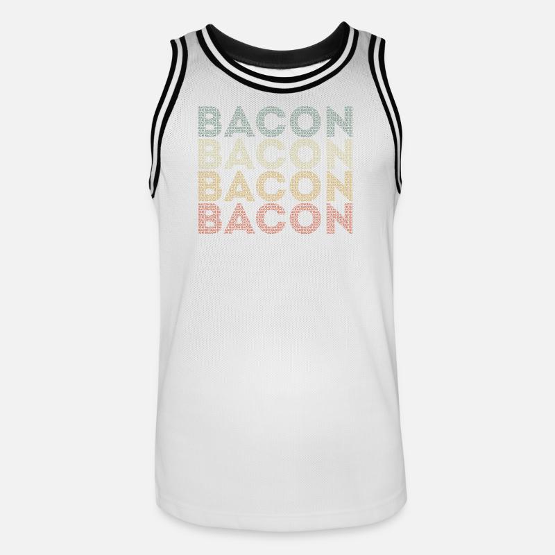 bacon - Men's Basketball Jersey - white/black