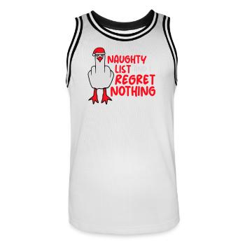 Sur la liste des vilains et je ne regrette rien Böse Möwe - Maillot de basket Homme - blanc/noir - Devant - AI Model Male 185 dark (185cm)