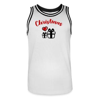 Christmas - Männer Basketball-Trikot - Weiß/Schwarz - Vorne - AI Model Male 185 dark (185cm)