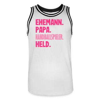 Handball Joueurs Handball Handball Cadeaux - Maillot de basket Homme - blanc/noir - Devant - AI Model Male 185 dark (185cm)