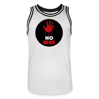 No War - Maillot de basket Homme - blanc/noir - Devant - AI Model Male 185 dark (185cm)