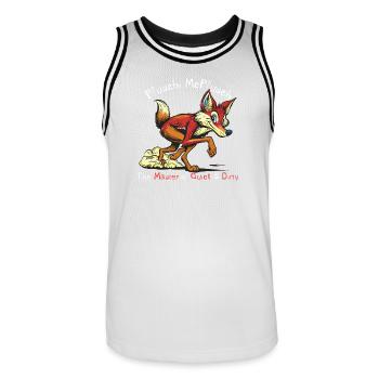 McPush raté Maître du raté - Maillot de basket Homme - blanc/noir - Devant - AI Model Male 185 dark (185cm)