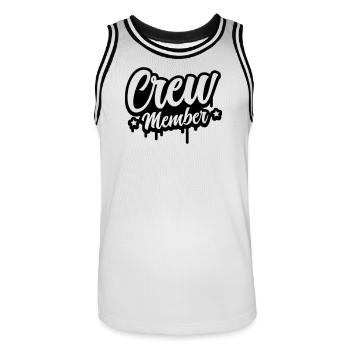 membre d’équipage - Maillot de basket Homme - blanc/noir - Devant - AI Model Male 185 dark (185cm)