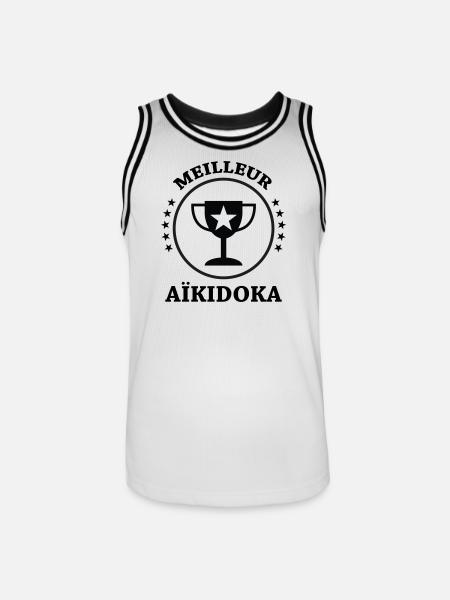 Best Aikido - Aikido - Men's Basketball Jersey - white/black