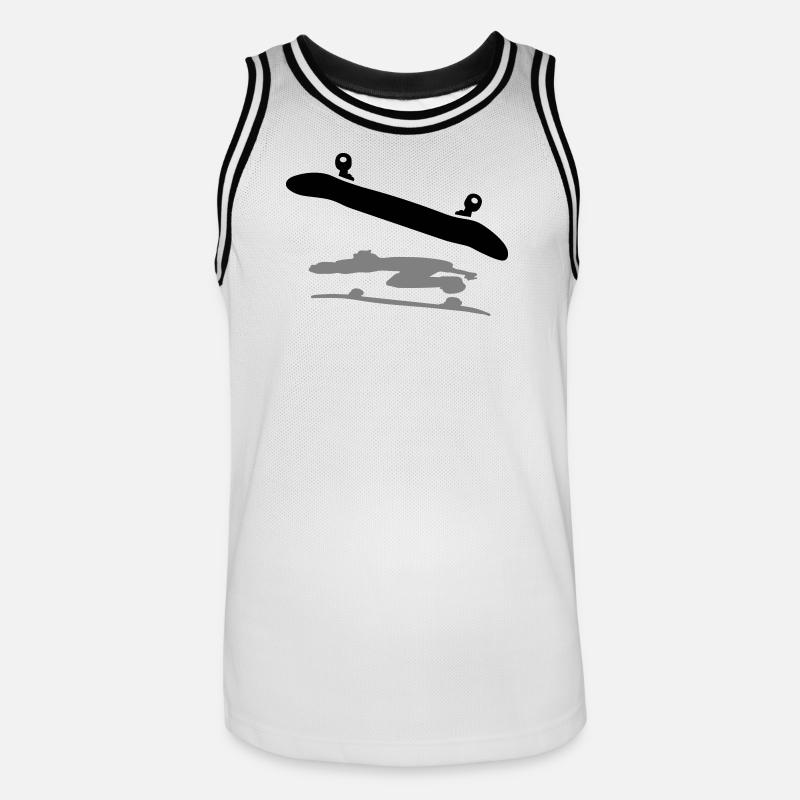 Skateboard - Men's Basketball Jersey - white/black